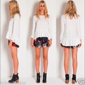Three of Something White Longsleeve Top